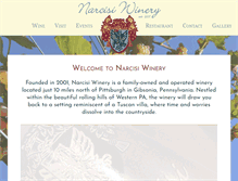 Tablet Screenshot of narcisiwinery.com